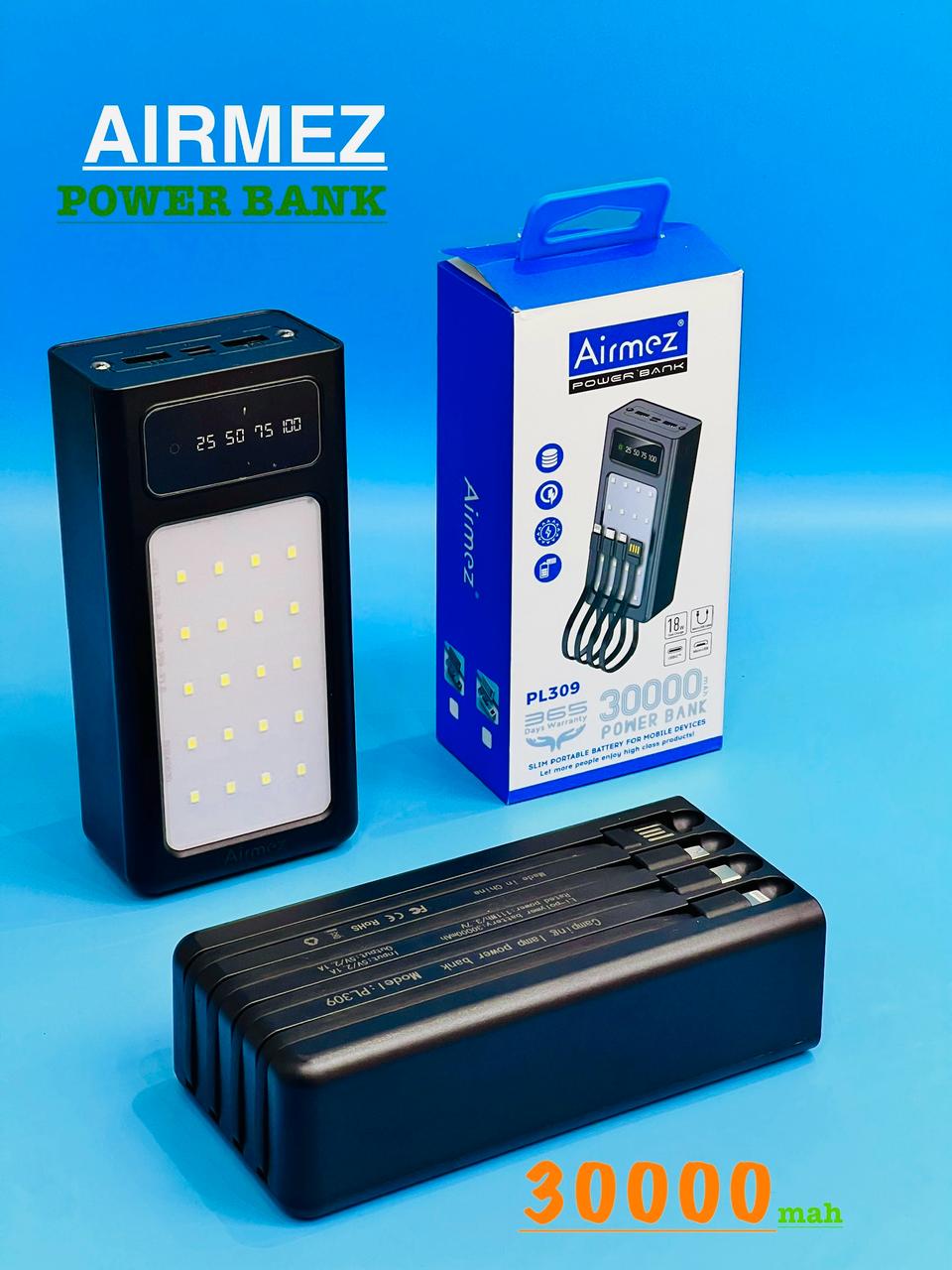 Airmez Power Bank 30000mAh SKU: WB-UA1651