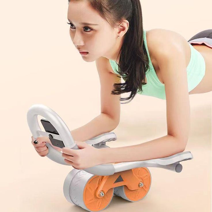 Automatic Rebound Abs Wheel Trainer with Counter Display